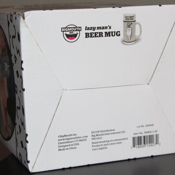 LAZY MAN'S BEER MUG / BEER STEIN - Holds Up To 950ml (32oz) - NEW - Picture 9 of 9